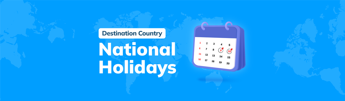Banner 'Destination Country National Holidays'