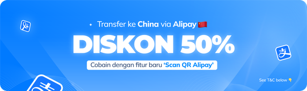 Nikmati Fitur Baru ‘Scan QR Alipay’ dengan DISKON 50% Buat Transfer ke China!